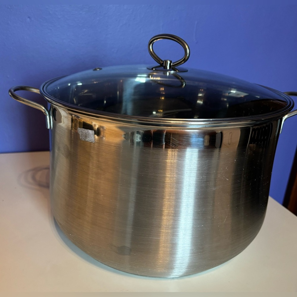NWOT Stainless steel soup pot with lid